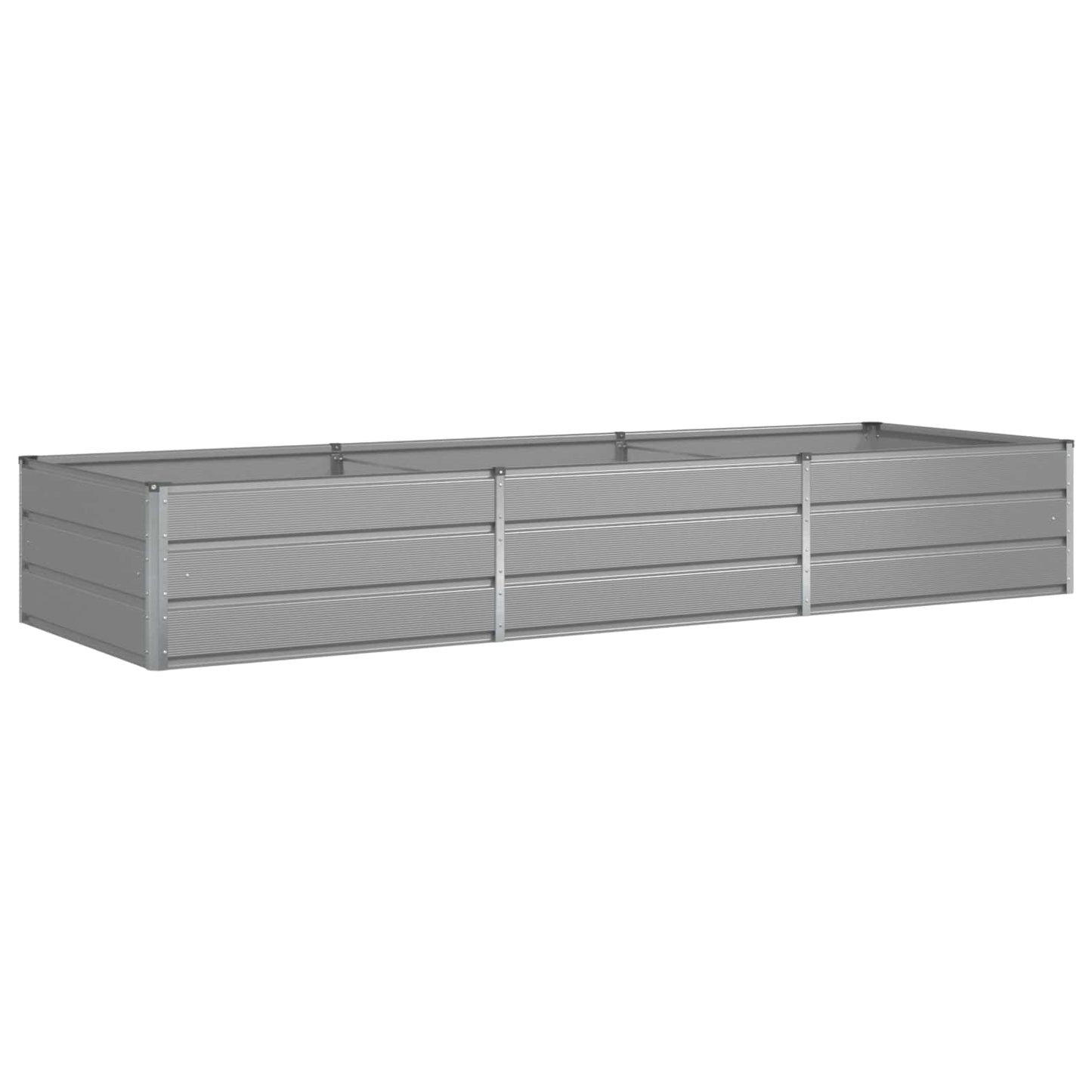 Jardinera vidaxl gris claro 195 x 100 x 45 cm acero galvanizado