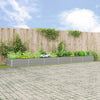 Jardinera vidaxl gris claro 195 x 100 x 45 cm acero galvanizado