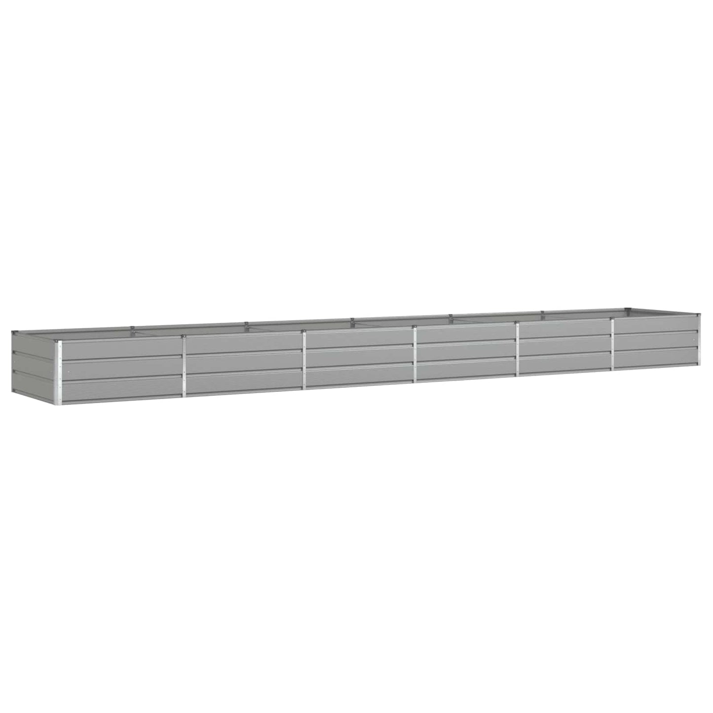 Jardinera vidaxl gris claro 195 x 100 x 45 cm acero galvanizado