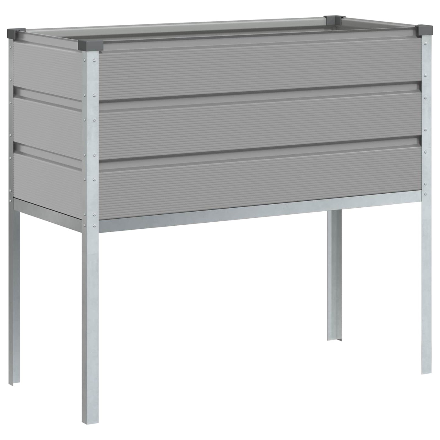 Fioriera Vidaxx grigio chiaro 100 x 45 x 90 cm in acciaio zincato