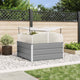 Jardinera vidaxx gris claro 100 x 100 x 77 cm acero galvanizado