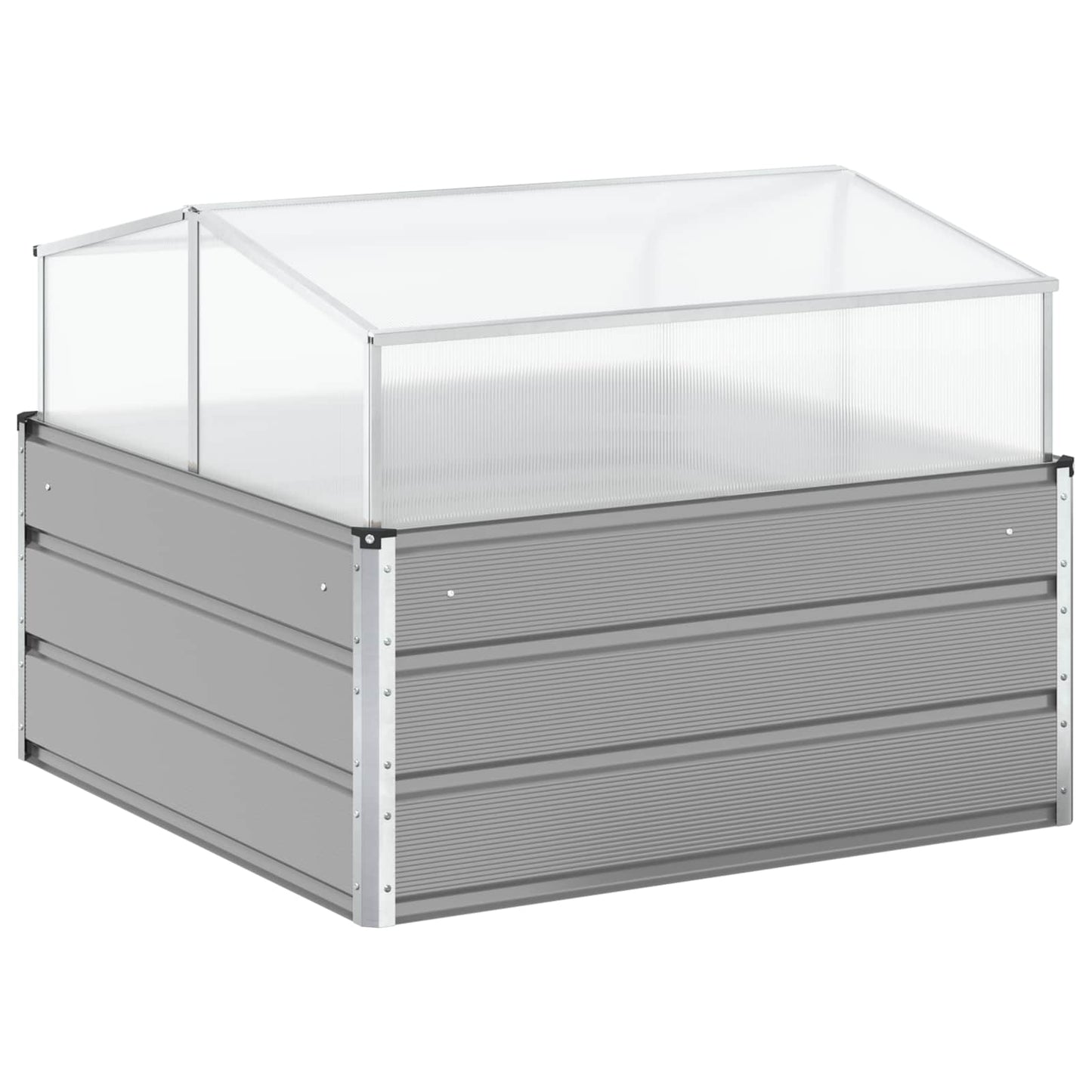 Jardinera vidaxx gris claro 100 x 100 x 77 cm acero galvanizado