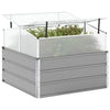 Jardinera vidaxx gris claro 100 x 100 x 77 cm acero galvanizado