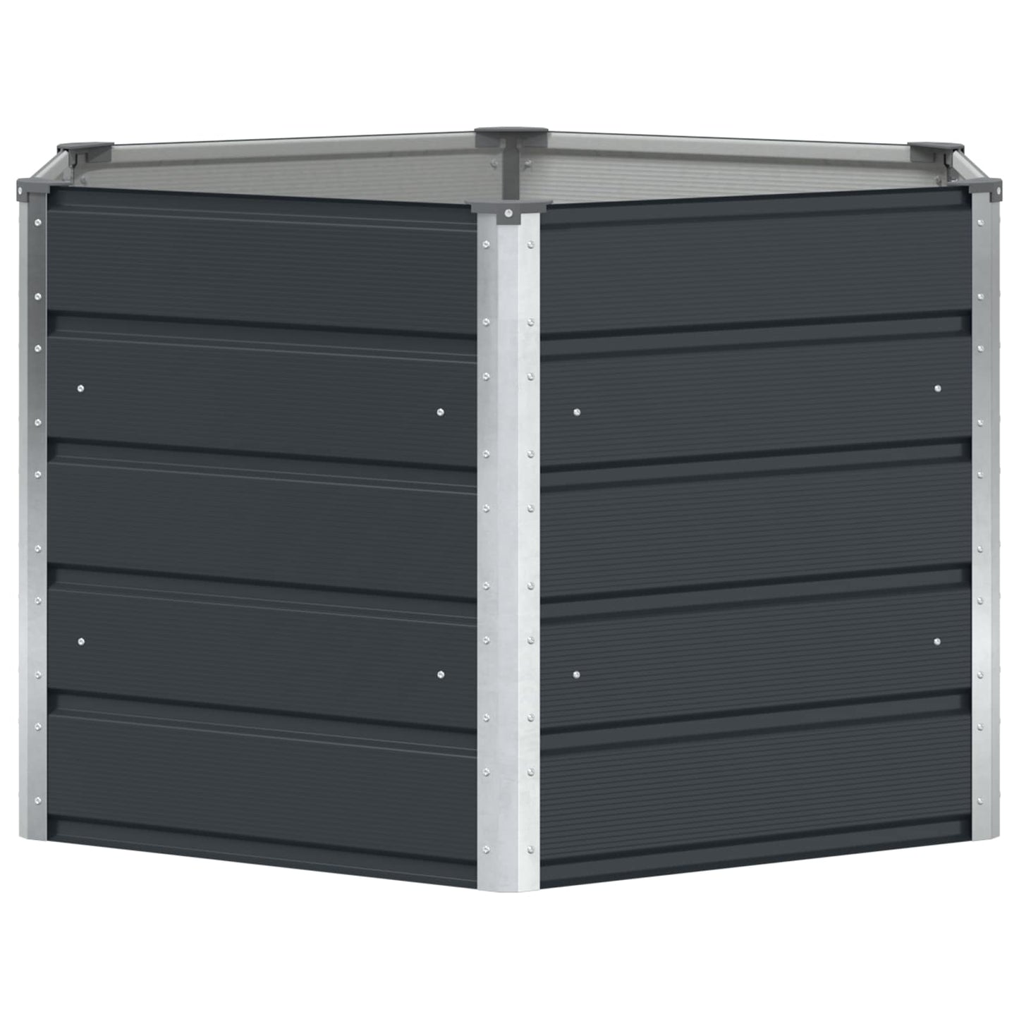 Vidaxl plantenbak antraciet 129 x 129 x 75 cm staal