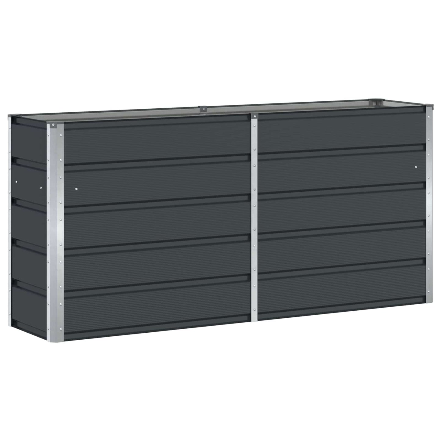 Vidaxl plantenbak antraciet 160 x 40 x 75 cm staal