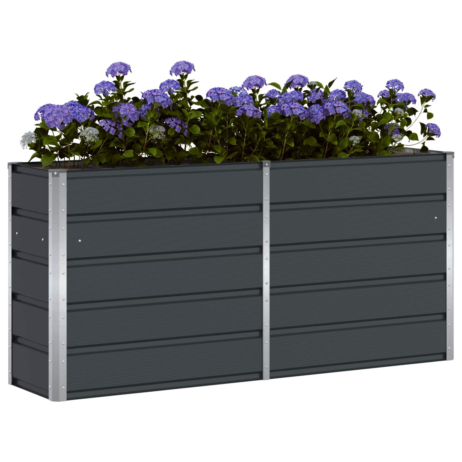 Vidaxl plantenbak antraciet 160 x 40 x 75 cm staal