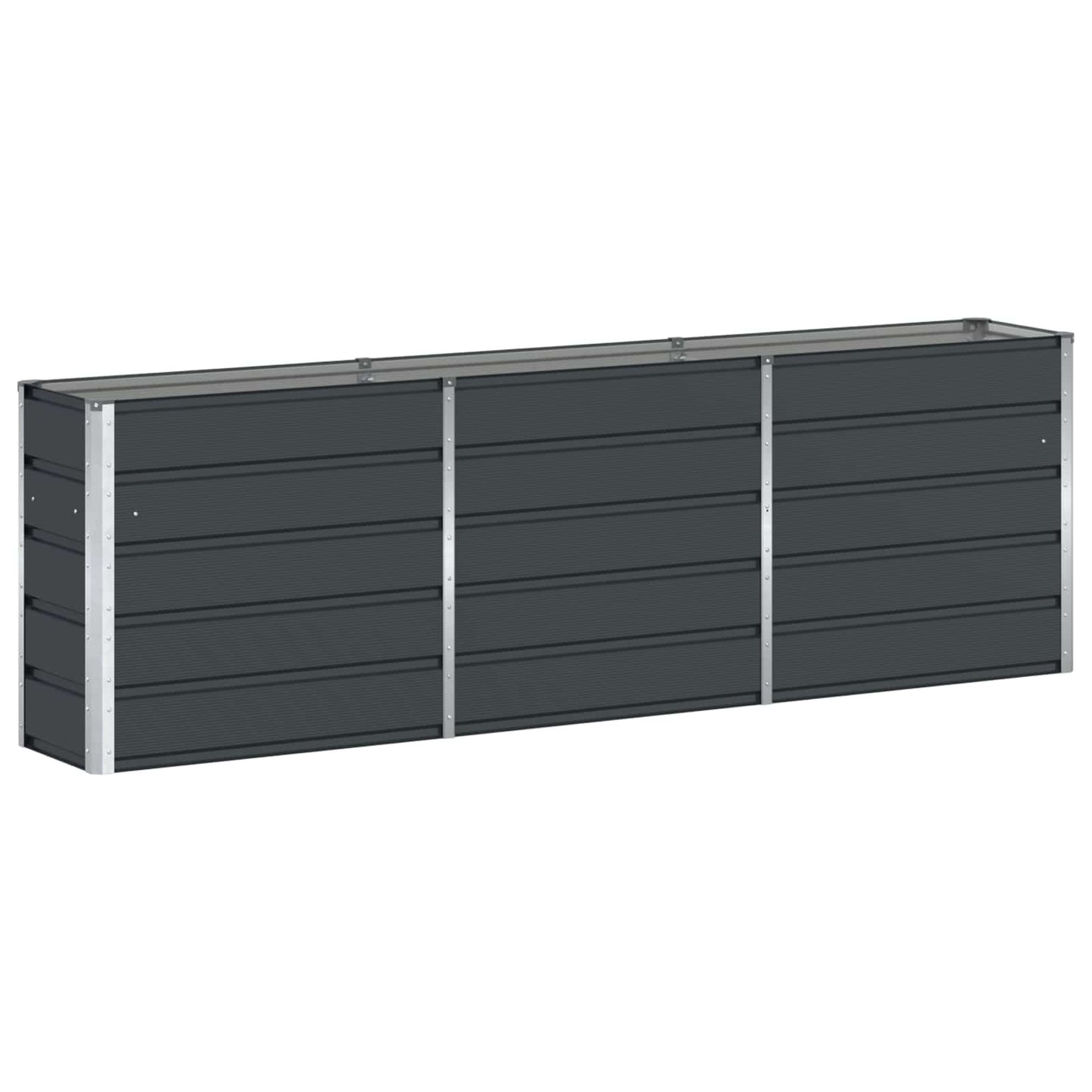 Vidaxl plantenbak antraciet 160 x 40 x 75 cm staal