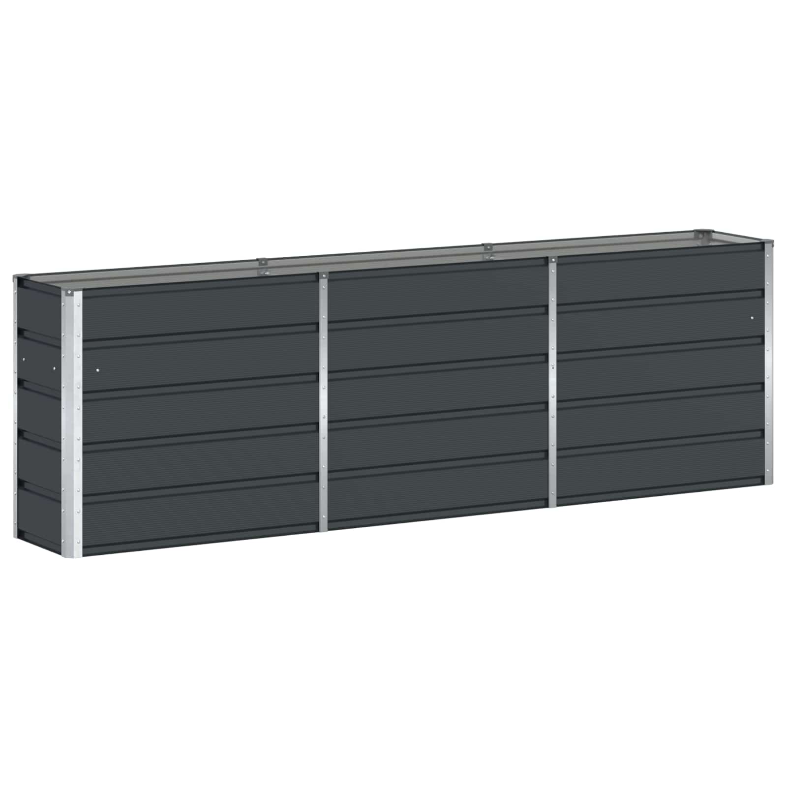 Vidaxl plantenbak antraciet 160 x 40 x 75 cm staal