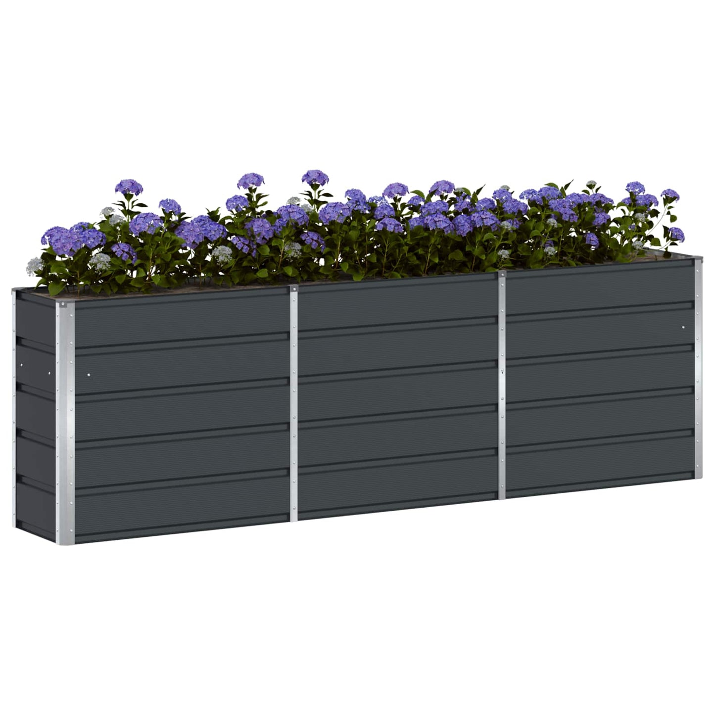 Vidaxl plantenbak antraciet 160 x 40 x 75 cm staal