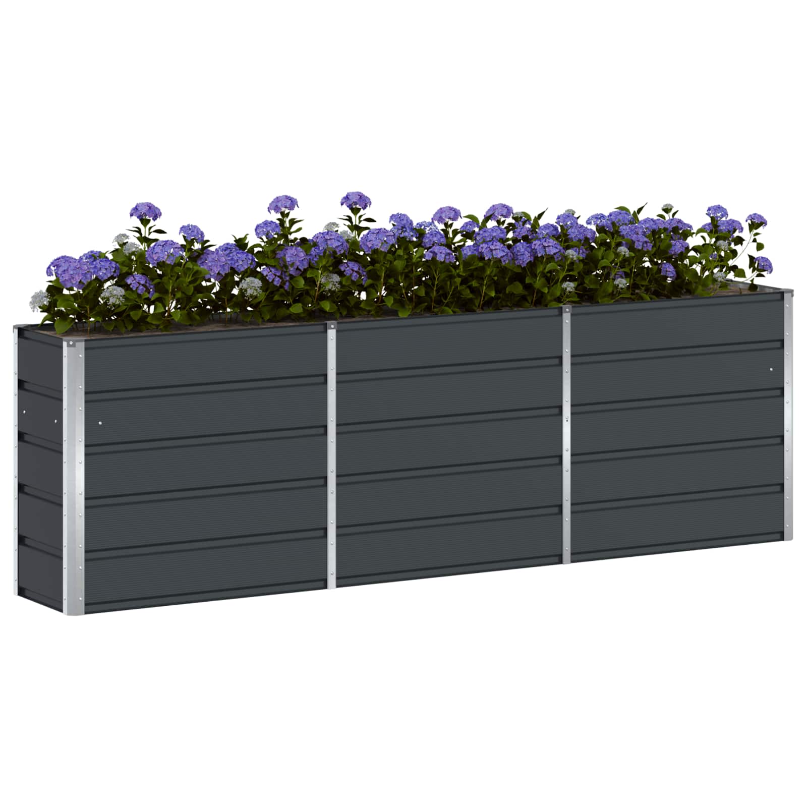Vidaxl plantenbak antraciet 160 x 40 x 75 cm staal