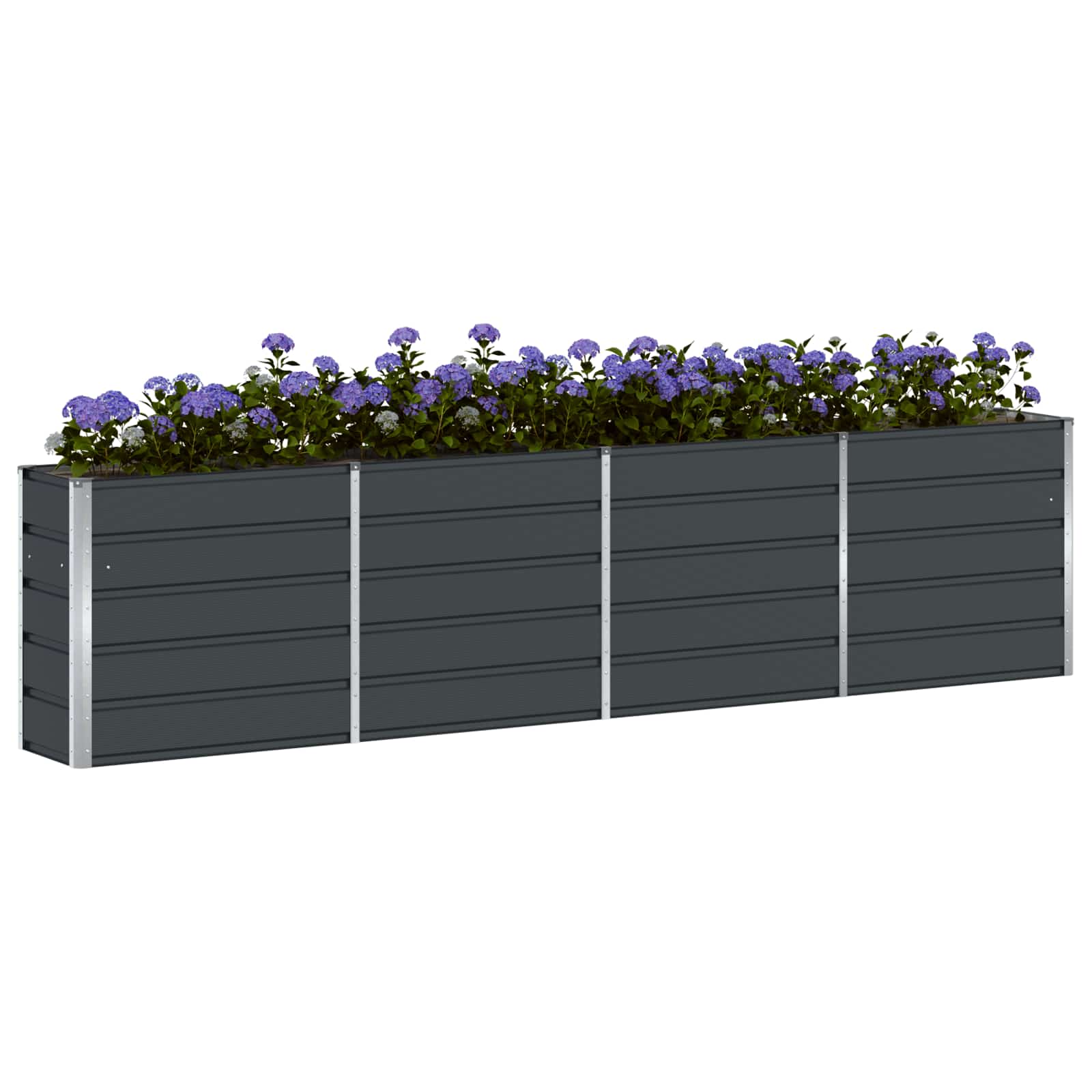 Vidaxl plantenbak antraciet 160 x 40 x 75 cm staal