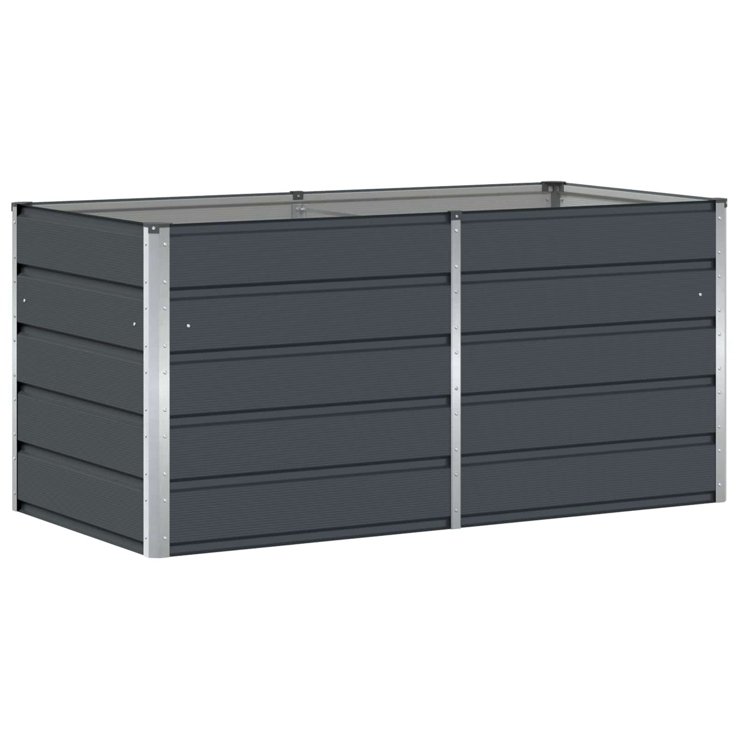 Vidaxl plantenbak antraciet 160 x 80 x 75 cm staal