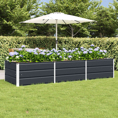 Jardinera vidaxx antracita 240 x 80 x 45 cm acero