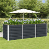 Vidaxl plantenbak antraciet 240 x 80 x 75 cm staal