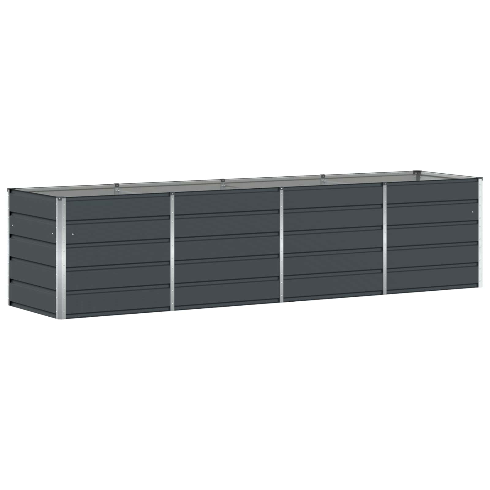 Vidaxl plantenbak antraciet 240 x 80 x 75 cm staal