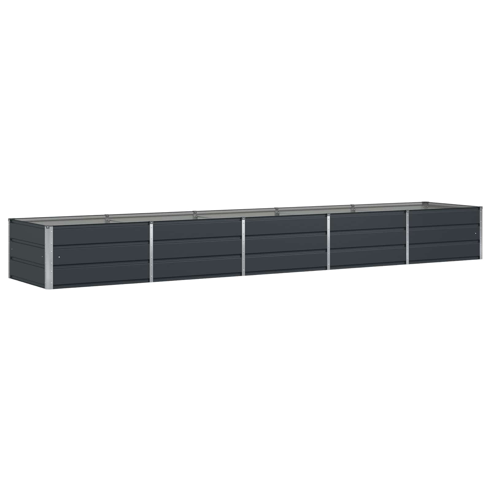 Vidaxl plantenbak antraciet 400 x 80 x 45 cm staal