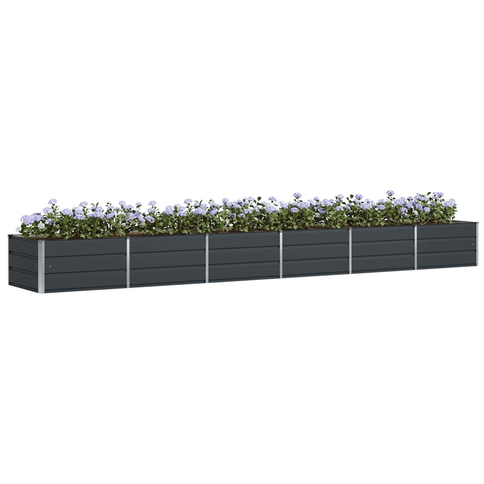 Vidaxl plantenbak antraciet 480 x 80 x 45 cm staal