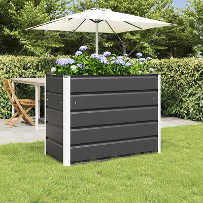 Fioriera Vidaxx antracite 480 x 50 x 45 cm in acciaio zincato