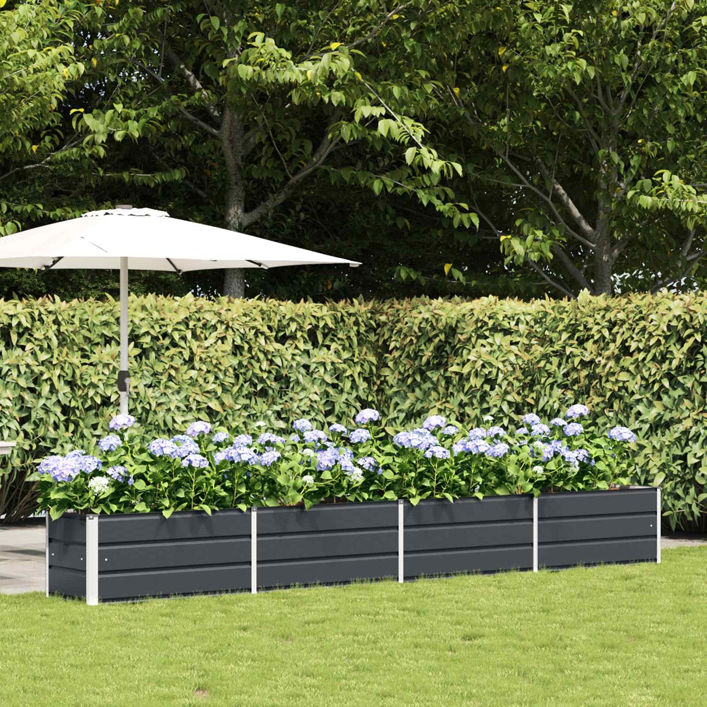Jardinera vidaxx antracita 480 x 50 x 45 cm acero galvanizado