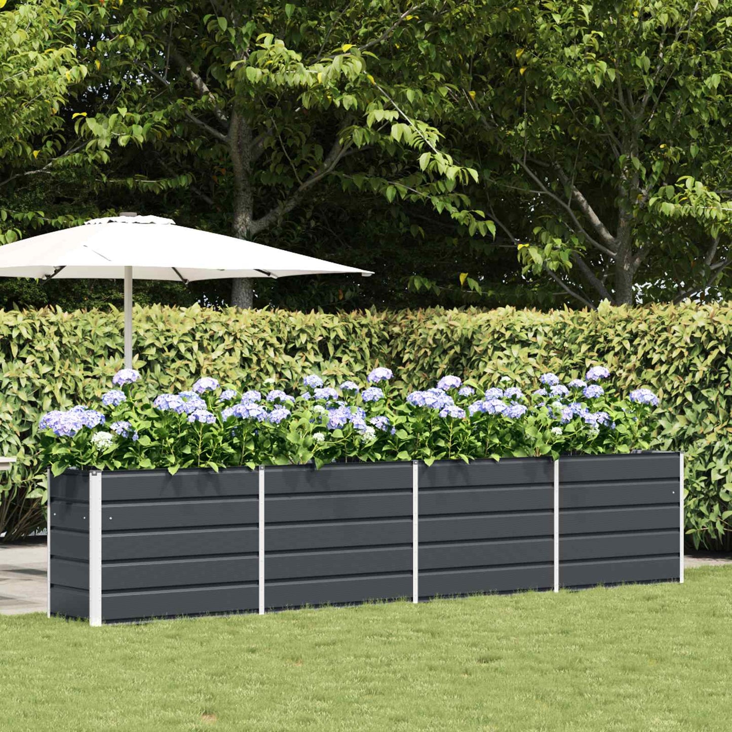Jardinera vidaxx antracita 480 x 50 x 45 cm acero galvanizado