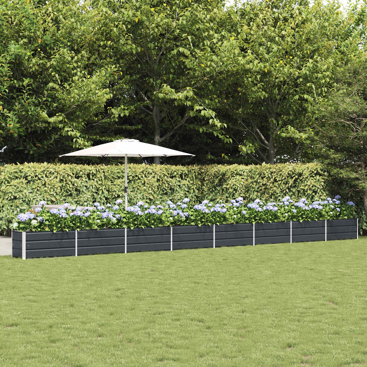 Jardinera vidaxx antracita 480 x 50 x 45 cm acero galvanizado