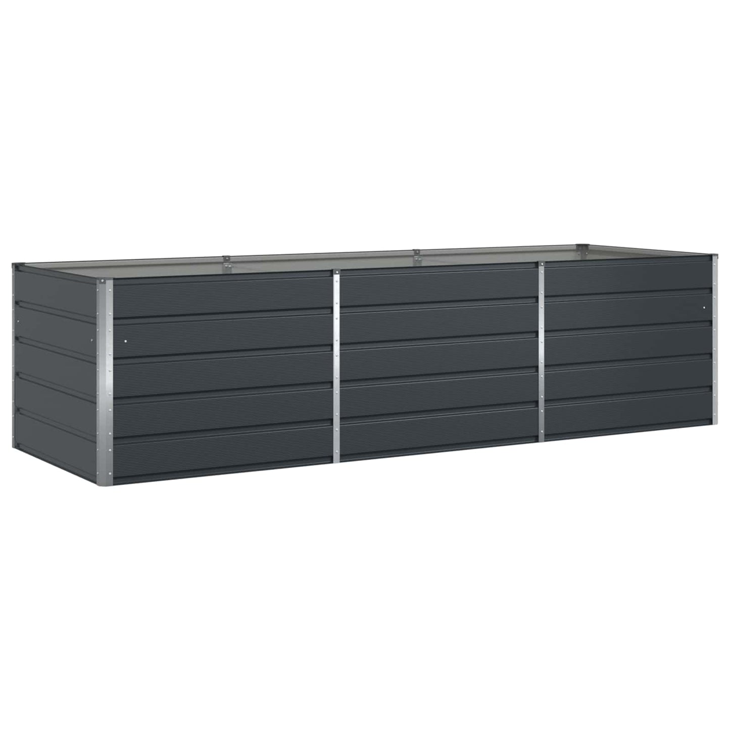 Jardinera vidaxx antracita 195 x 100 x 45 cm acero galvanizado
