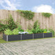 Jardinera vidaxx antracita 195 x 100 x 45 cm acero galvanizado