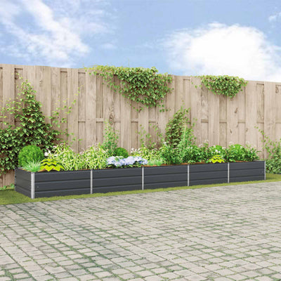 Jardinera vidaxx antracita 195 x 100 x 45 cm acero galvanizado