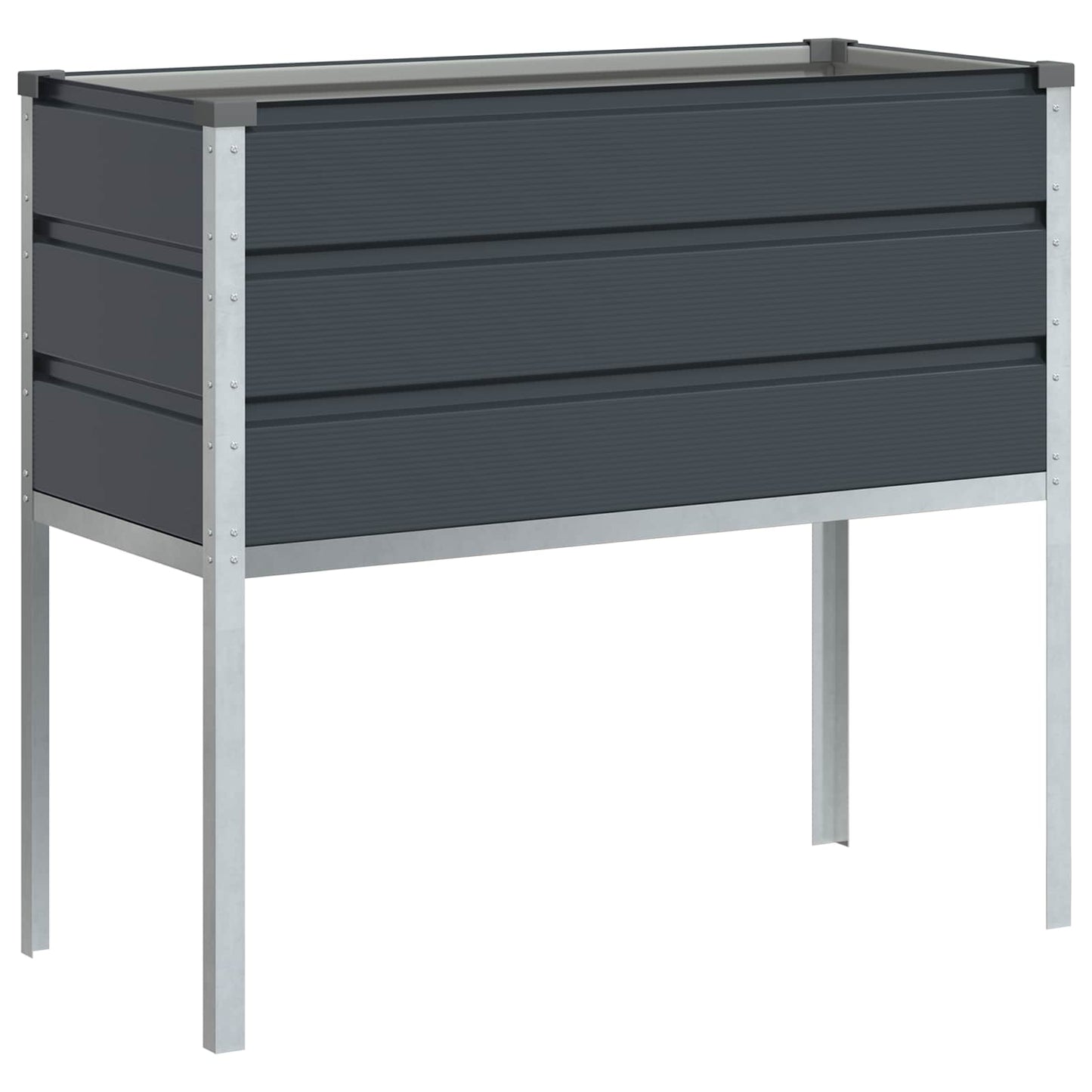 Jardinera vidaxx antracita 100 x 45 x 90 cm acero galvanizado