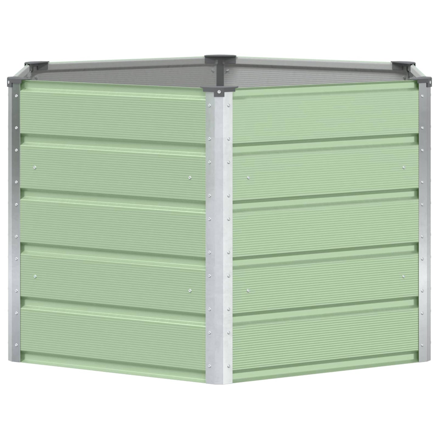 Vidaxl plantenbak pastel groen 129 x 129 x 75 cm staal