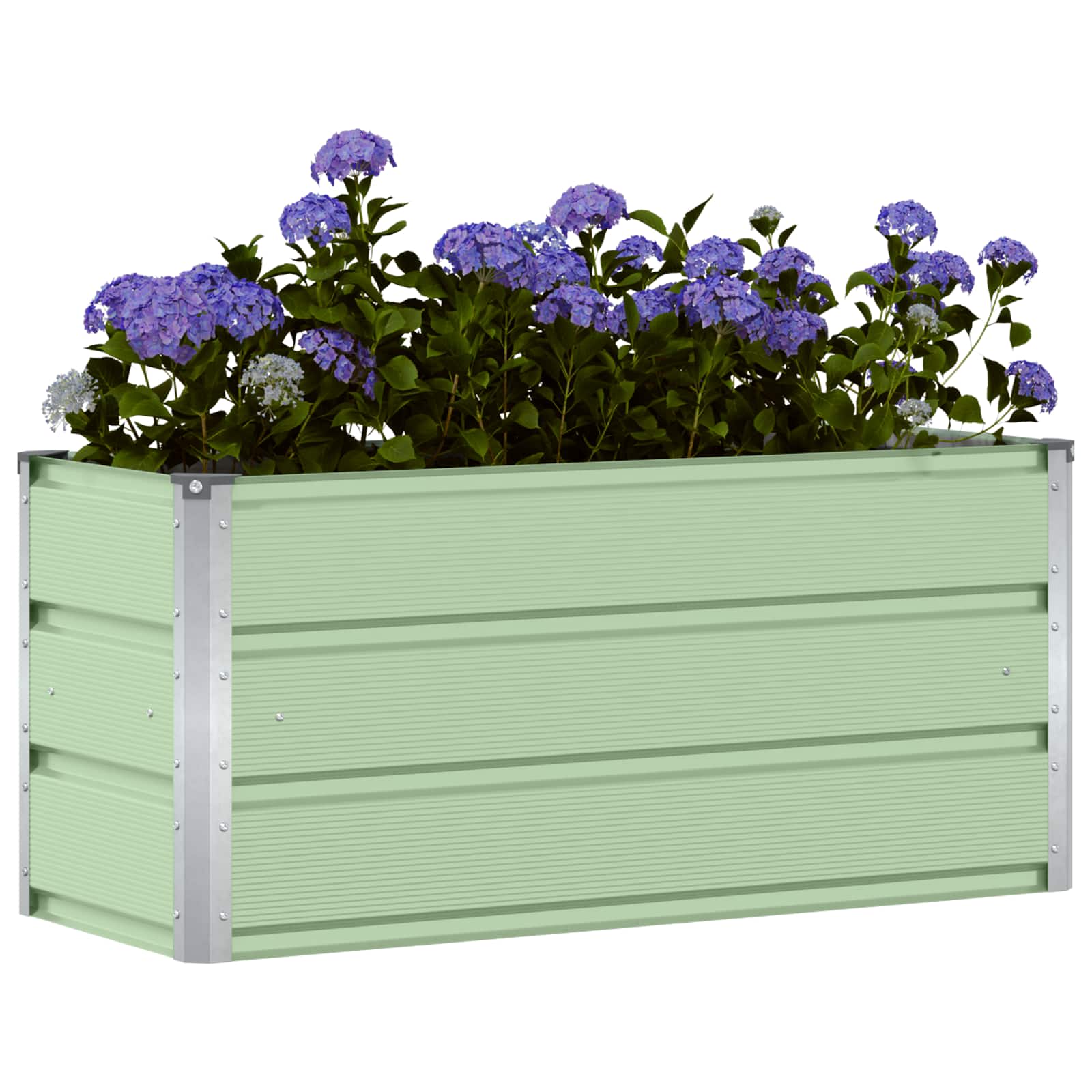 Jardinera vidaxx verde 100 x 40 x 45 cm acero