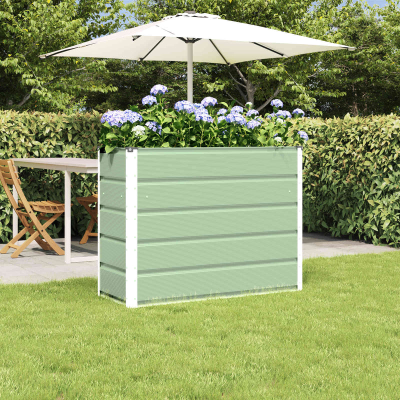 Jardinera vidaxx verde 100 x 40 x 75 cm acero