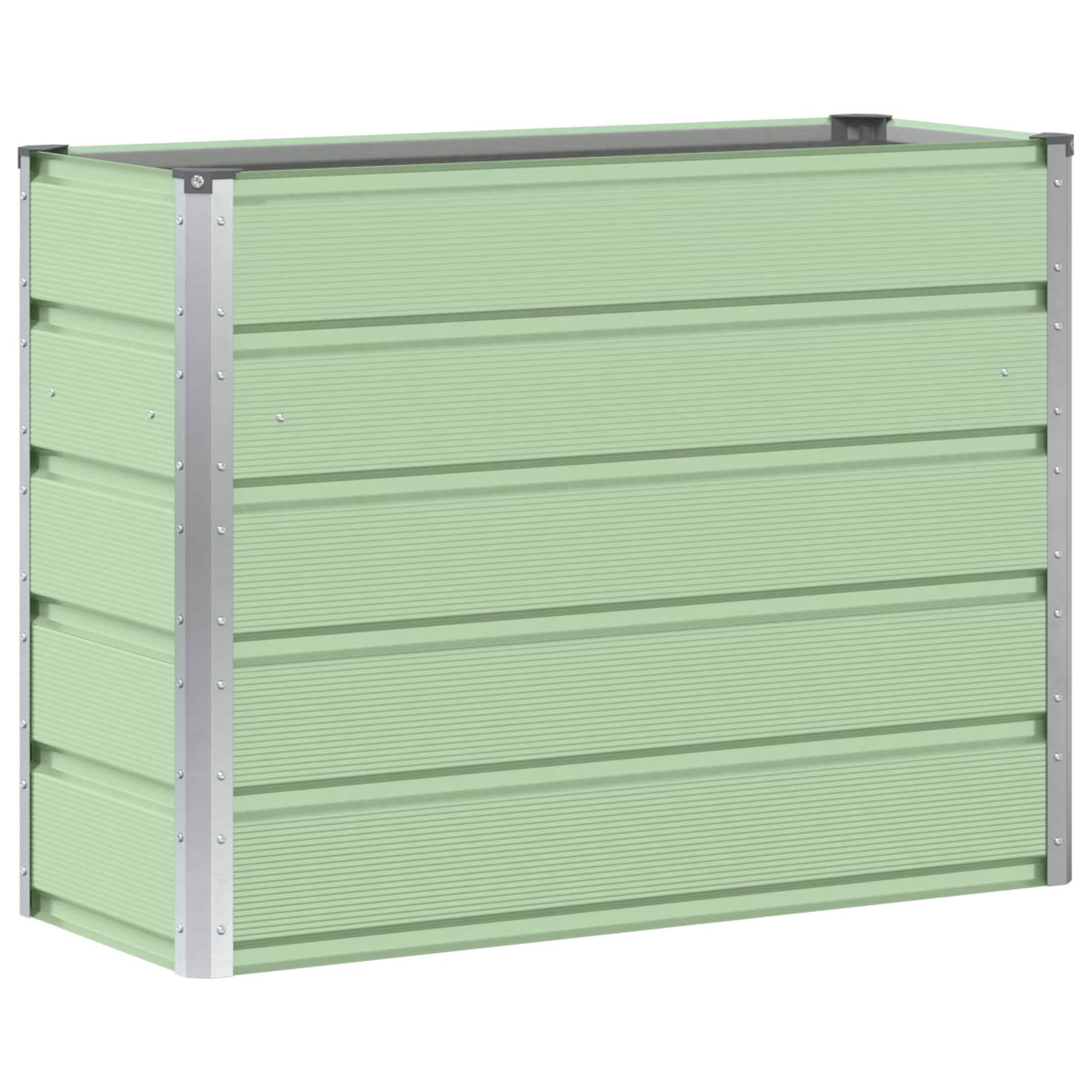 Jardinera vidaxx verde 100 x 40 x 75 cm acero