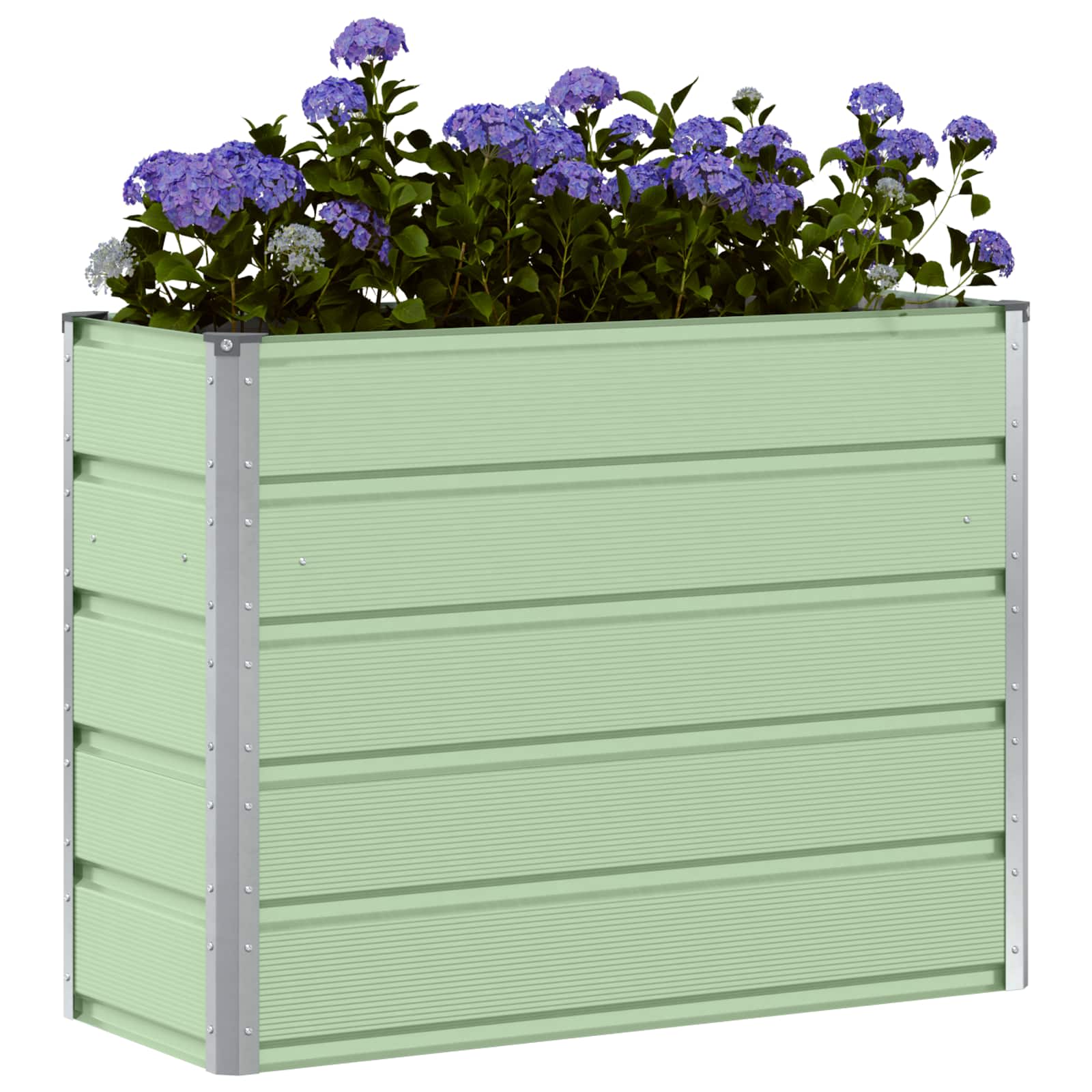 Jardinera vidaxx verde 100 x 40 x 75 cm acero
