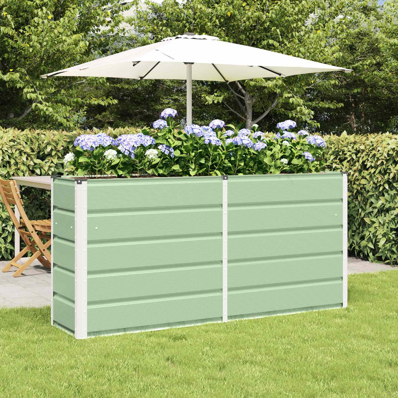 Jardinera vidaxx verde 160 x 40 x 75 cm acero