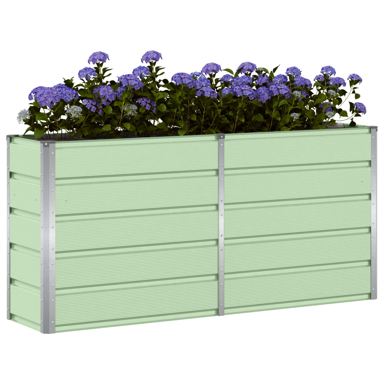 Jardinera vidaxx verde 160 x 40 x 75 cm acero