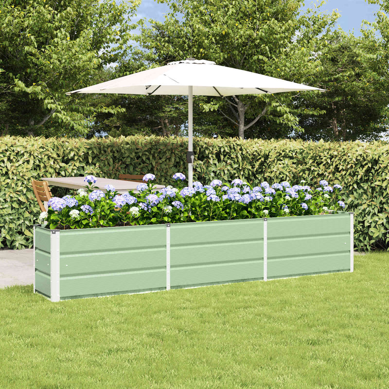 Jardinera vidaxx verde 240 x 40 x 45 cm acero