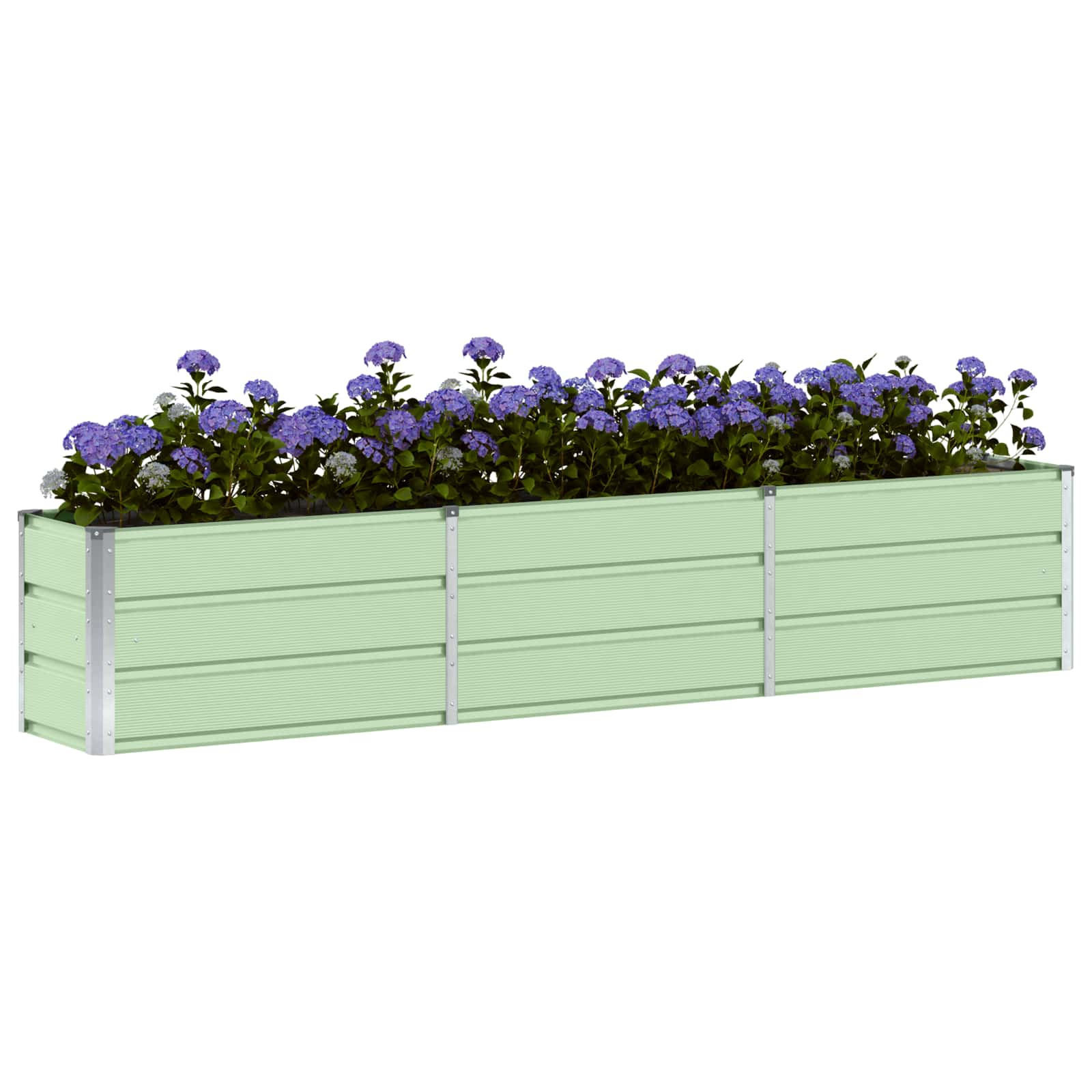 Jardinera vidaxx verde 240 x 40 x 45 cm acero
