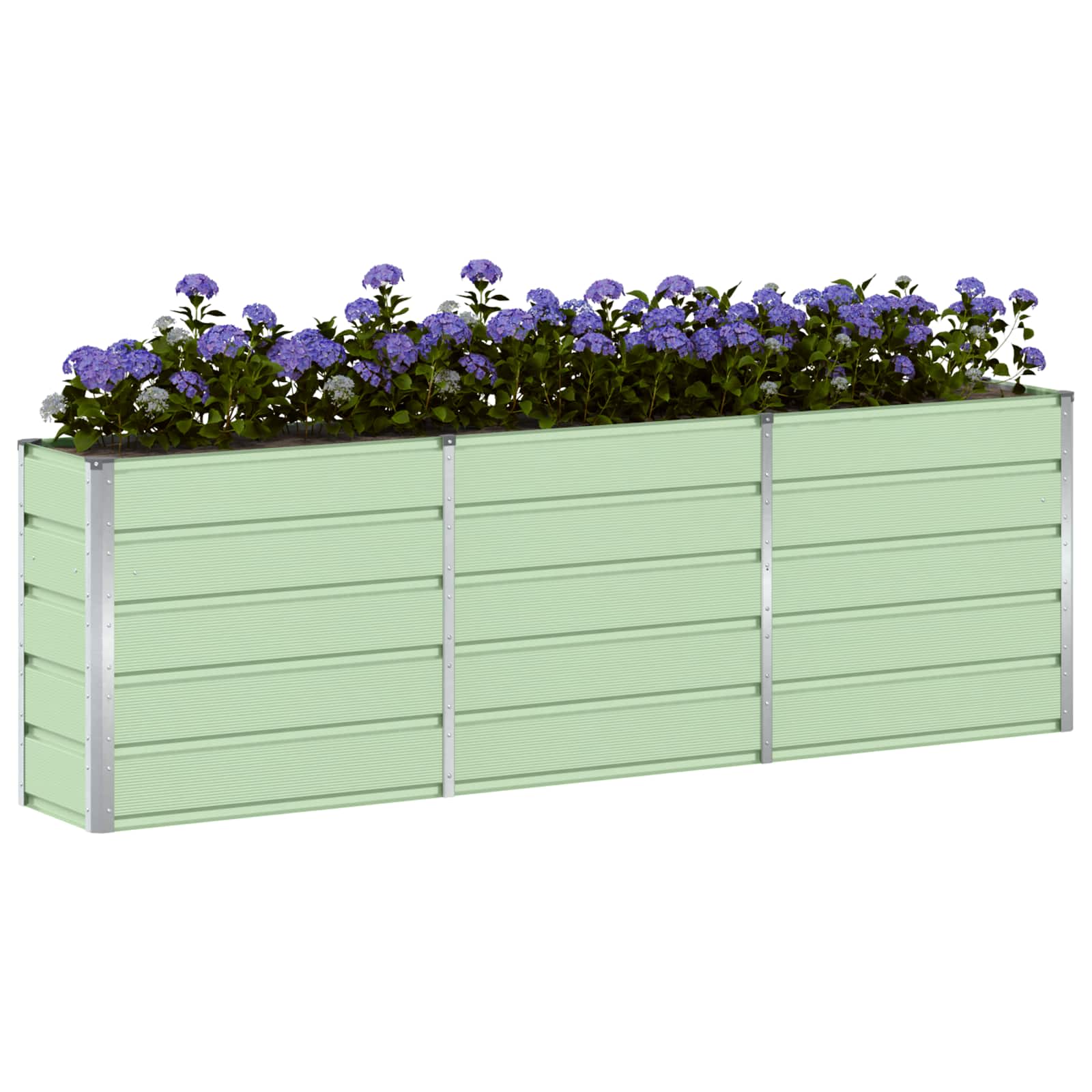 Jardinera vidaxx verde 160 x 40 x 75 cm acero