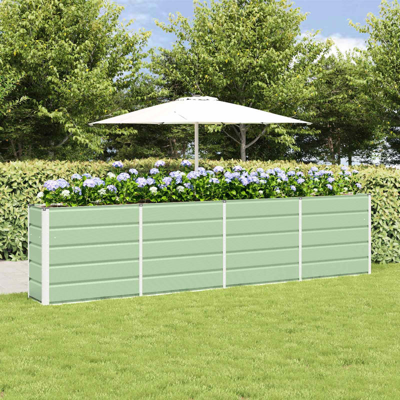 Jardinera vidaxx verde 160 x 40 x 75 cm acero