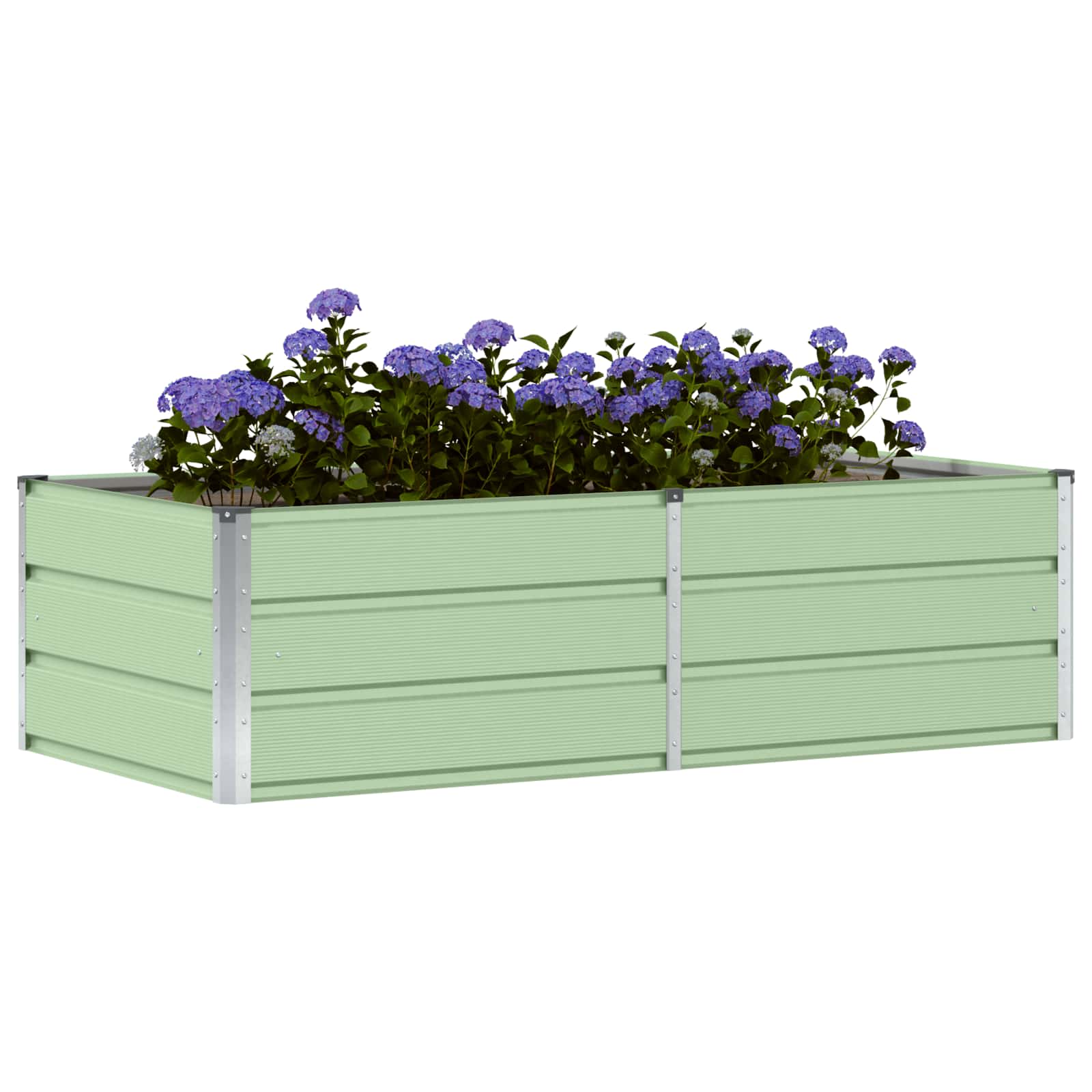 Jardinera vidaxx verde 160 x 80 x 45 cm acero