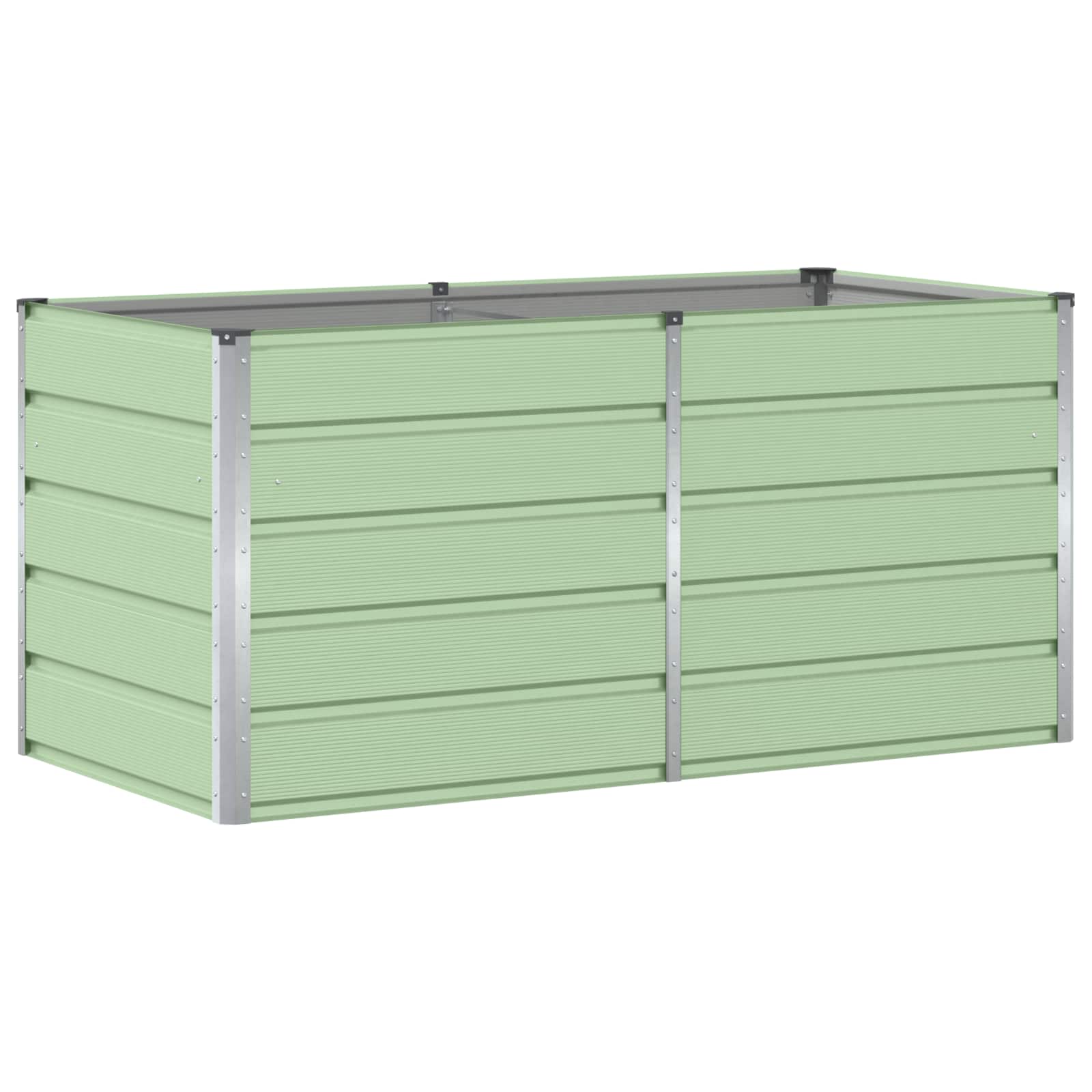 Vidaxl plantenbak groen 160 x 80 x 75 cm staal