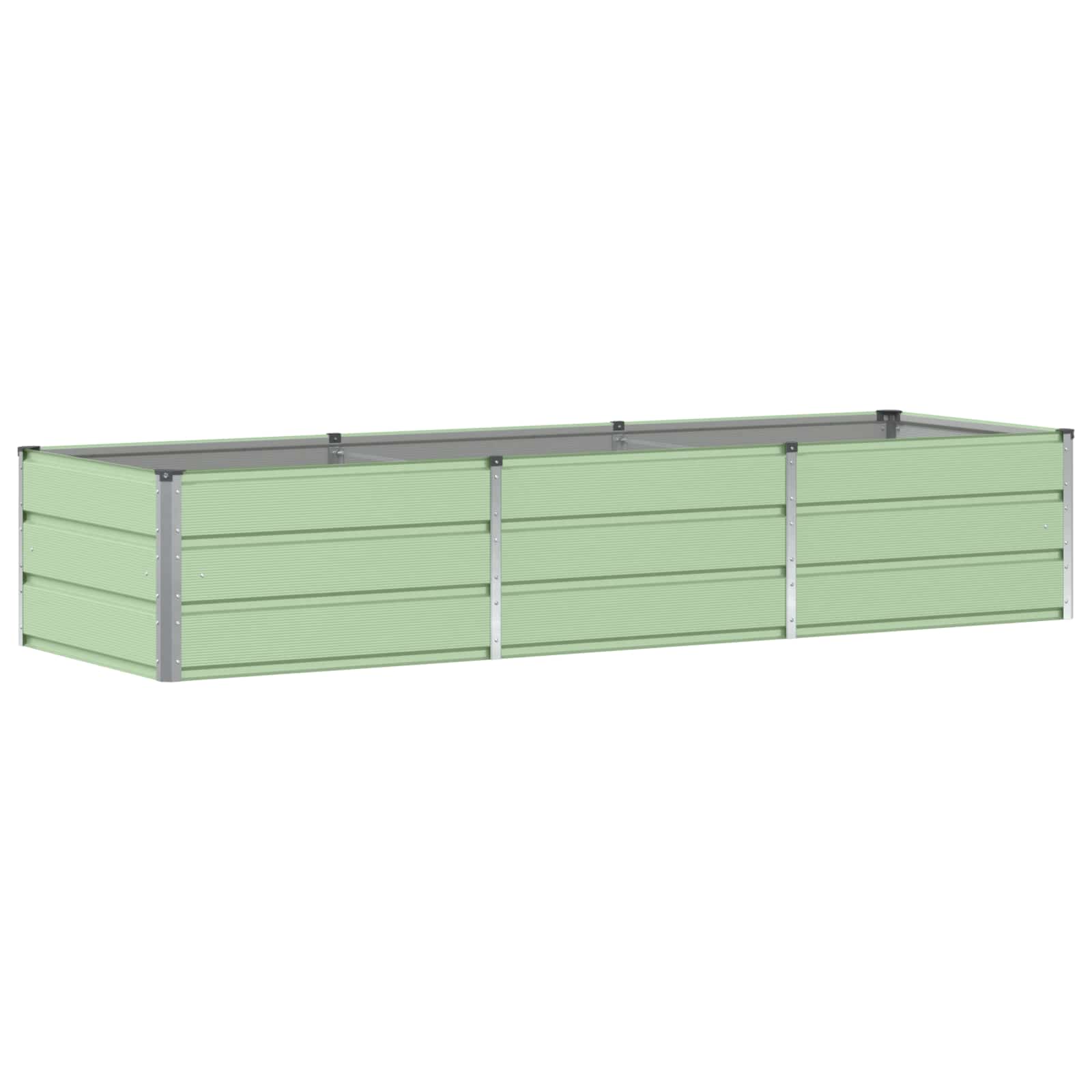 Jardinera vidaxx verde 240 x 80 x 45 cm acero
