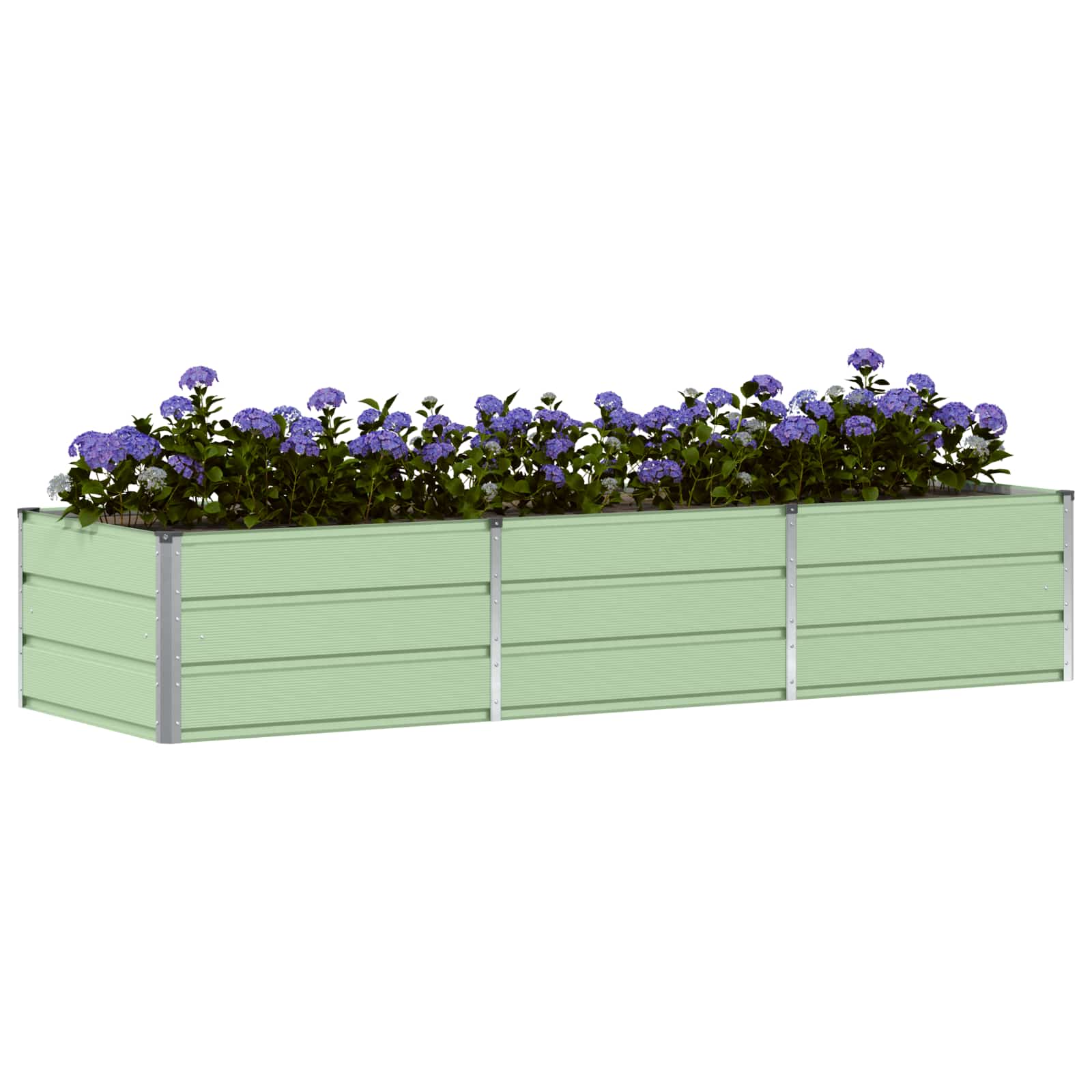 Jardinera vidaxx verde 240 x 80 x 45 cm acero