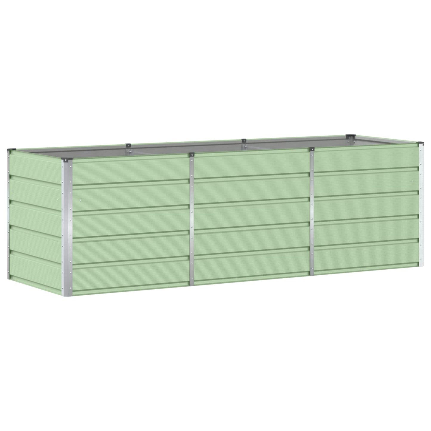 Jardinera vidaxx verde 240 x 80 x 75 cm acero