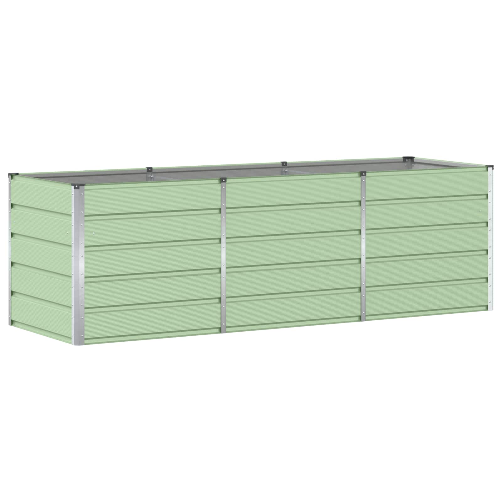 Jardinera vidaxx verde 240 x 80 x 75 cm acero