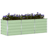 Jardinera vidaxx verde 240 x 80 x 75 cm acero