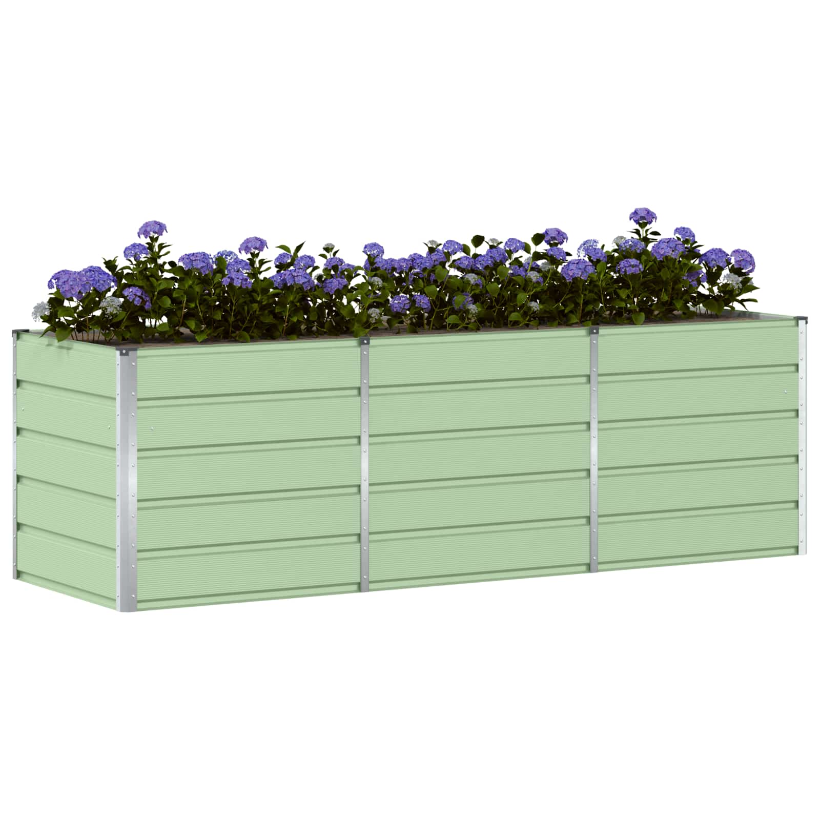 Jardinera vidaxx verde 240 x 80 x 75 cm acero