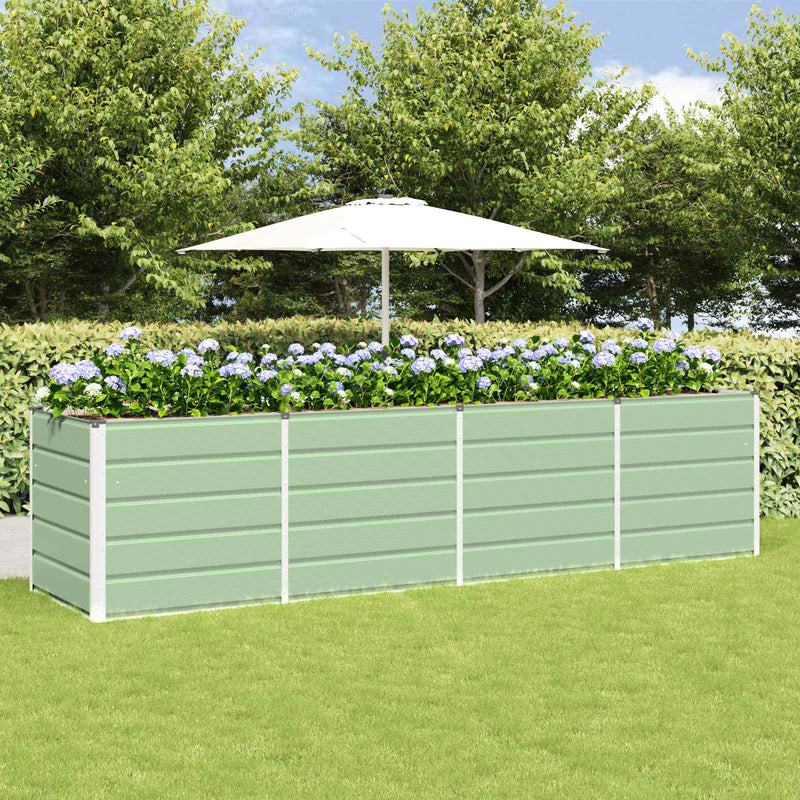 Jardinera vidaxx verde 240 x 80 x 75 cm acero