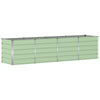 Jardinera vidaxx verde 240 x 80 x 75 cm acero